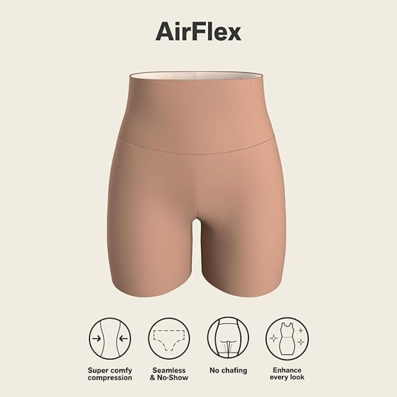 Leonis SmartShape High Waisted Shapewear Shorts for Women Tummy Control Shaper Shorts, Invisible Butt Lifter Body Shaper