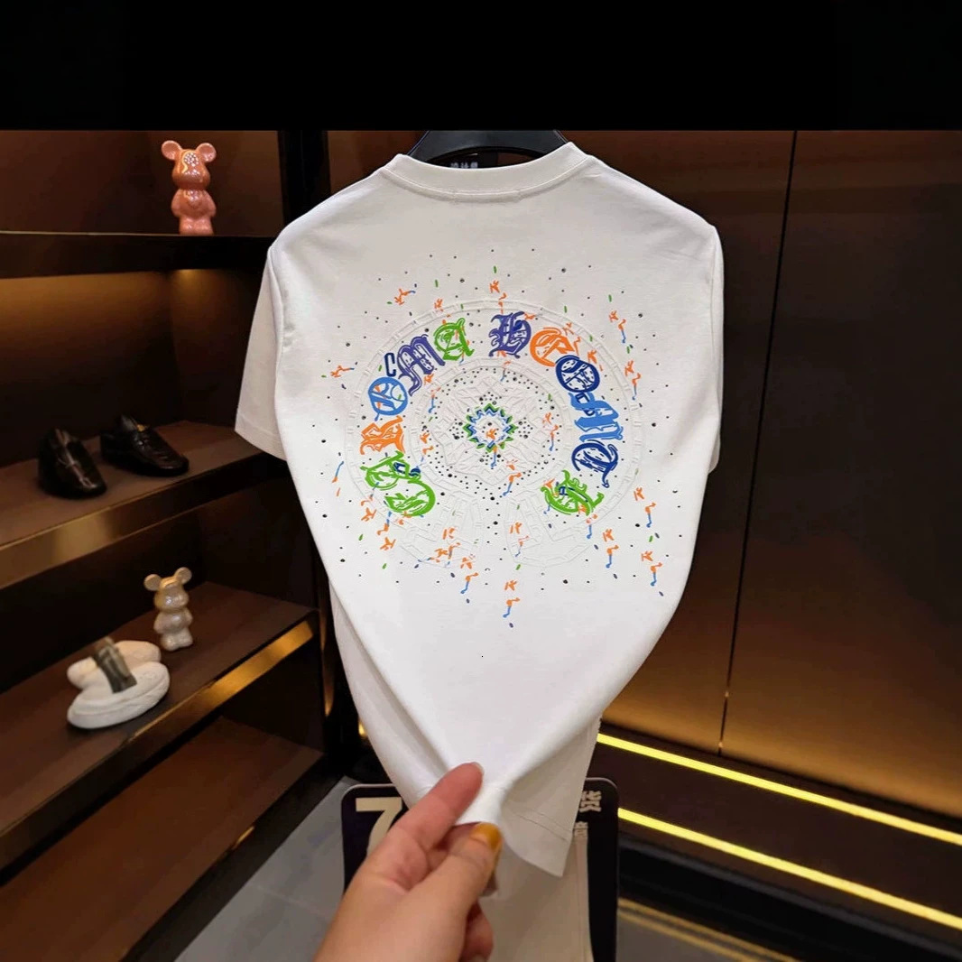 Top Luxury Young Men Designer T-shirt High-end Outdoor Leisure Summer Round Neck Embroidery Fashionable Lightweight Comfortable Breathable Short Sleev - view 3