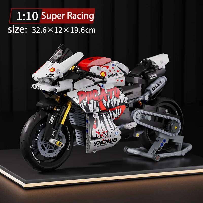 900pcs Motorcycle Building Blocks Set, Technical Racing Model Kit, STEM Assembled Toys Adults Teens,Gifts for Boys and Girls J260527 - view 4
