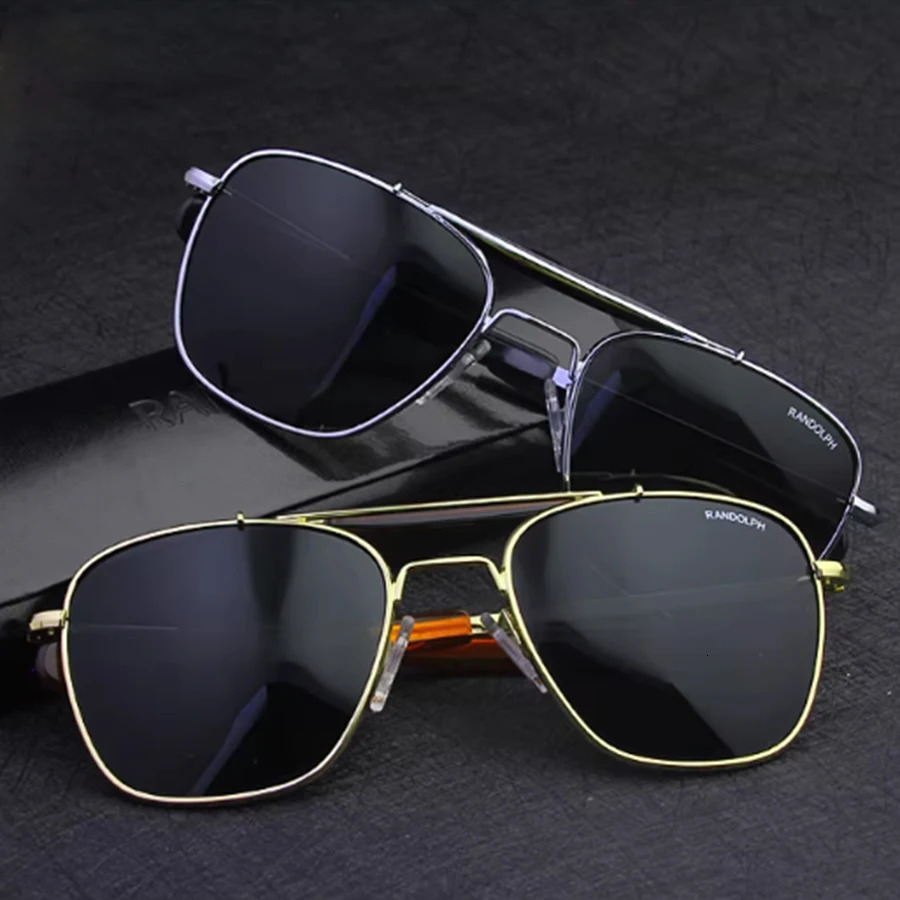 RE Pilot Sunglasses Men Tempered Glass Lens Top Quality ner AO Sun Glasses Male American Army Military 260526