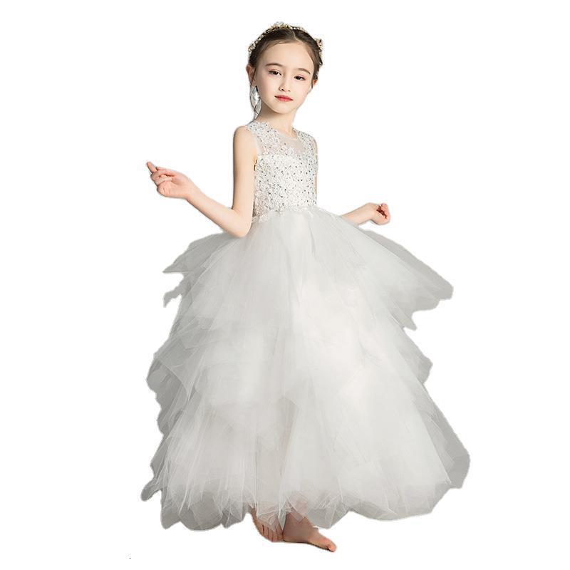 Childrens Dress Girls Princess Dress fluffy gauze exotic flower childrens wedding dress host piano performance dress show 251204