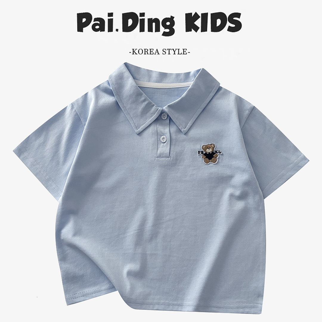 Summer Teen Polo Shirts for Boys Fashion Children Sports Tops Cotton Baby Breathable T Shirt 2-14 Years Kids Clothes 240515