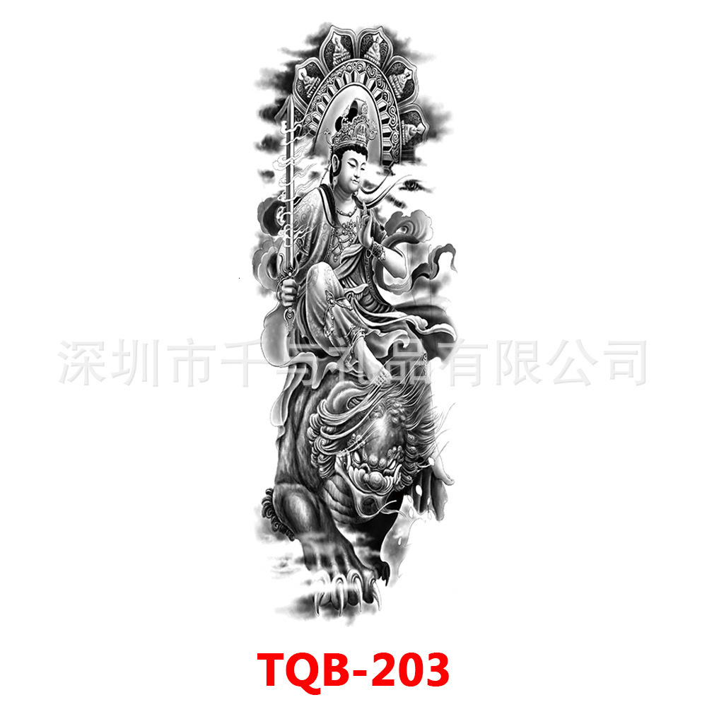 Full Arm Tattoo Sticker Full Arm Large Image Animal Large Flower Arm Tattoo Sticker Tattoo 251126