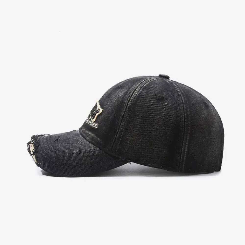 Letter New York Broken Hole Washed Cotton Adjustable Embroidery Baseball Cap Sunshade Hats For Man Women Fashion