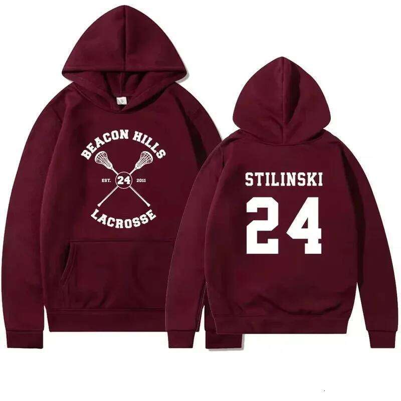 Teen Wolf Hoodie Beacon Hills Stilinski 24 Lahey McCall Pullover Tv Show Sweatshirt Hooded Hip Hop Hoodies Streetwear Top 26L0527