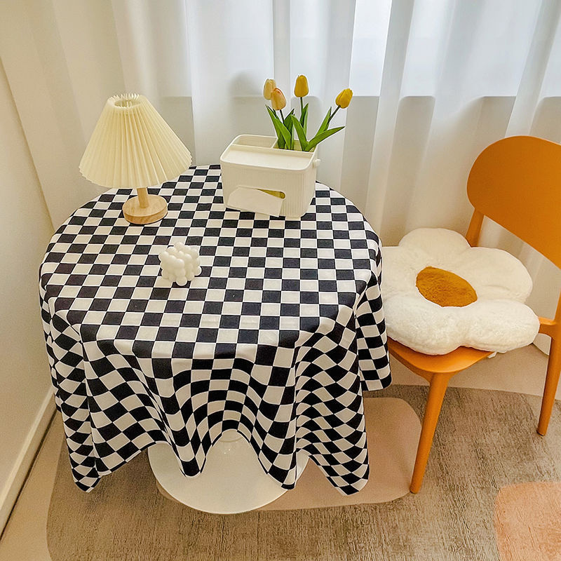 YL-38719 Custom plaid floral tablecloth, velvet desk cloth, street vendor backdrop, dining table and coffee table cloth.