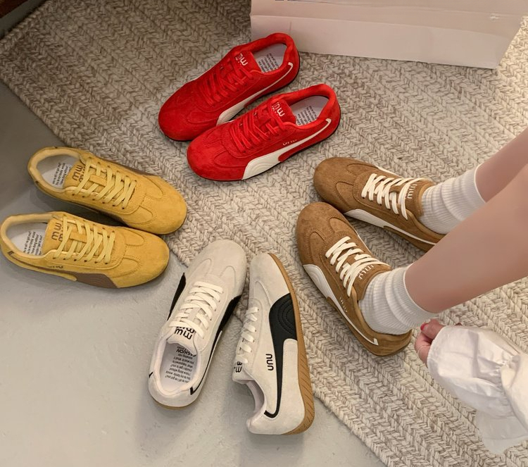 Womens Multi Fashion Gifts Color Suede Retro Sneakers Lace Up For Casual Daily Street Wear - view 5