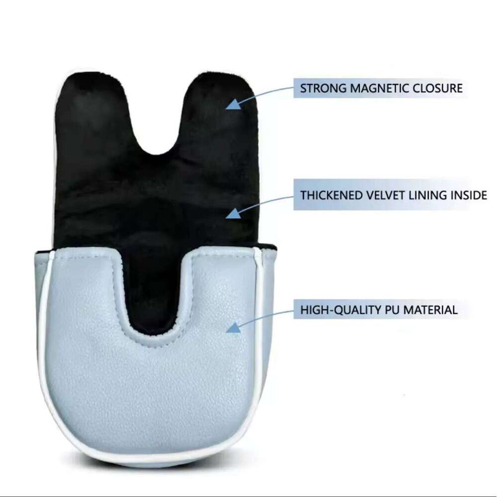 New DF3 Putter Cover Embroidered Snowman Half Round Double Ear Golf Headcover 26L0528