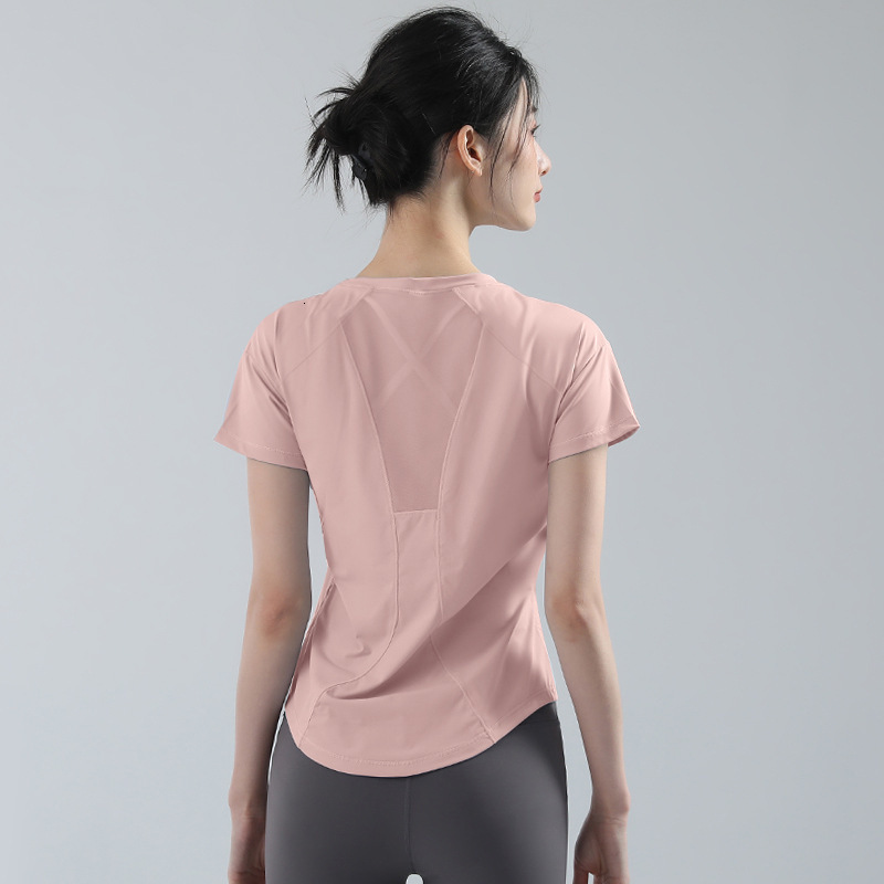 quick dry sport tops for women with short sleeve breathable running shirt lightweight athletic tee for hiking yoga gym 260206