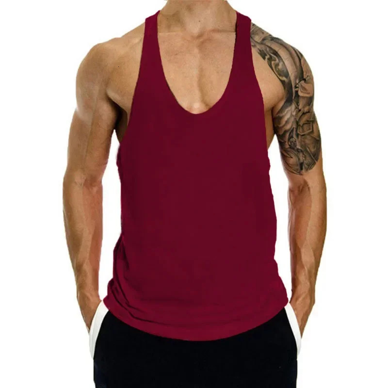 100 Cotton Bodybuilding Jogger Gym Singlet Training Tank Top Vest Shirt Sleeveless Fitness For Men 260527