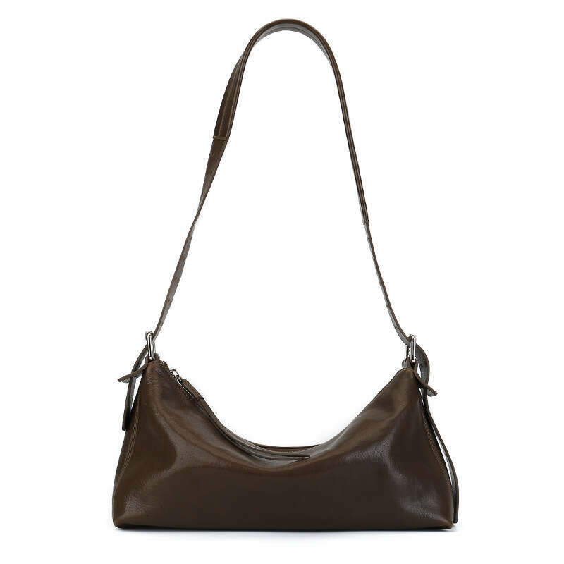 Vintage Genuine Leather Pillow Bag Large Capacity Single Shoulder Underarm Hobo Bag Elegant Texture Soft Leather Handbag For Daily Commute SENYY