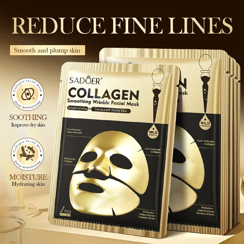 SADOER Golden Collagen Facial Masks izing -Aging s Face Mask Sheet Collagen Masks Skin Care Product 260520