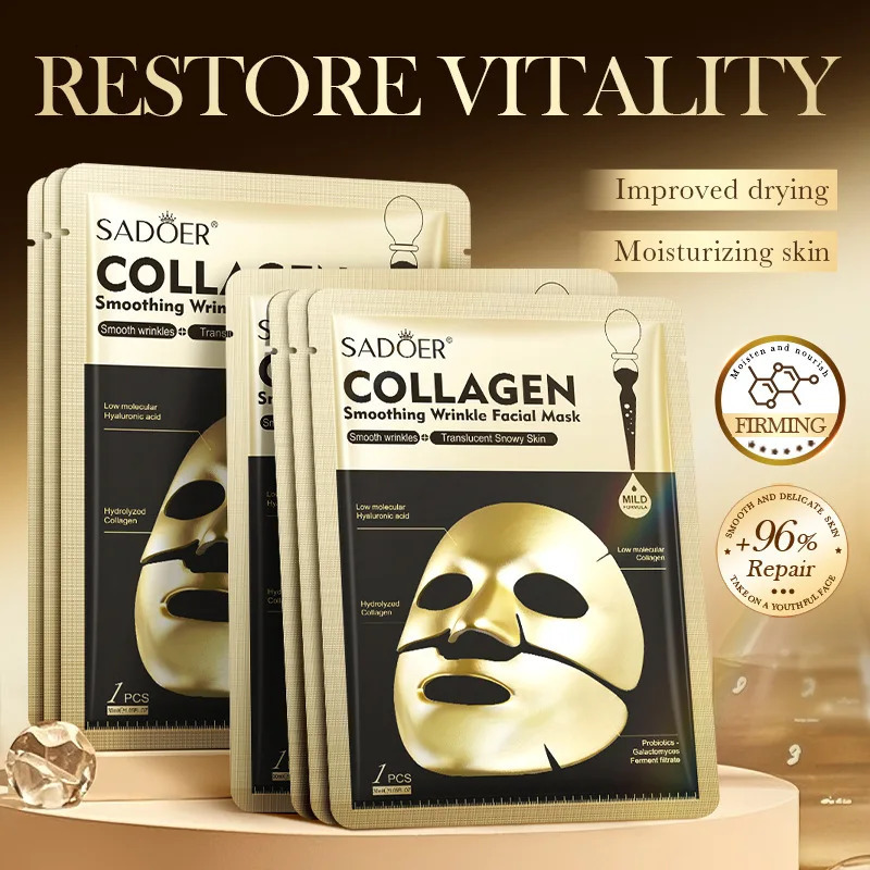 SADOER Golden Collagen Facial Masks izing -Aging s Face Mask Sheet Collagen Masks Skin Care Product 260520
