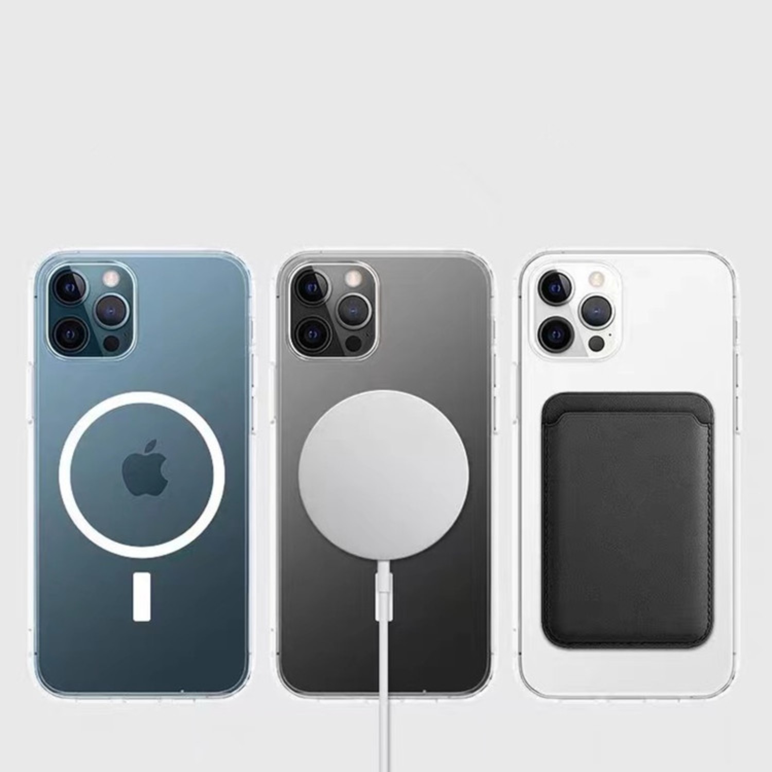 Magnetic Phone Case for iPhone 16E,Clear Acrylic Protective Cover Compatible with iPhone 17/12,Supports Magnetic Wireless Charging