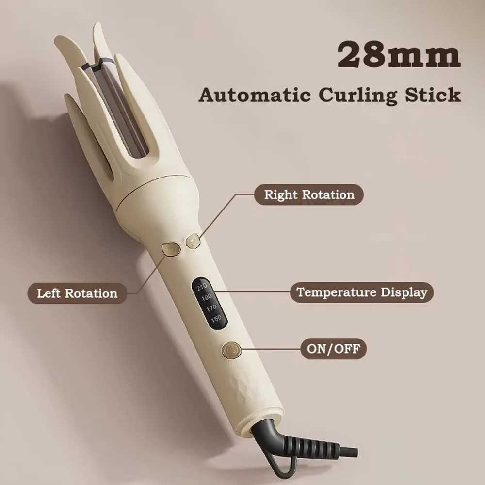 High Quality 28MM Automatic Rotating Hair Curler Ceramic Ionic Anti-Scald Curling Iron Travel Hair Styler for All Hair Types C260528 - view 7