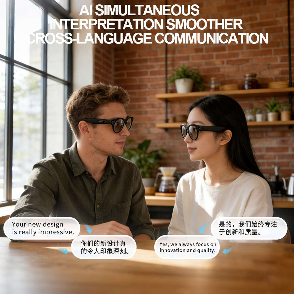 New CY Smart Glasses HD Live Streaming Video Recording Photo Taking Real Time Translation AI Conversation CKS