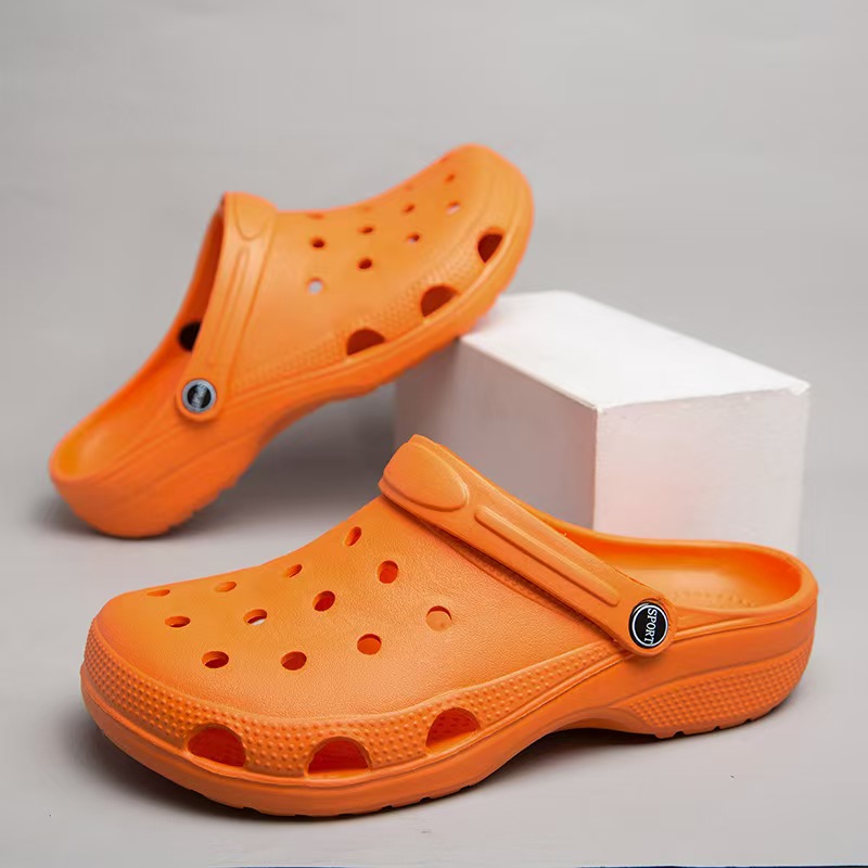 Men's sandals garden shoes women's summer new solid color sandals couple closed-toe beach shoes men's plus size 36-48 - view 4