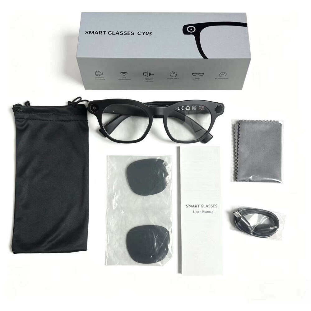 New CY Smart Glasses HD Live Streaming Video Recording Photo Taking Real Time Translation AI Conversation CKS