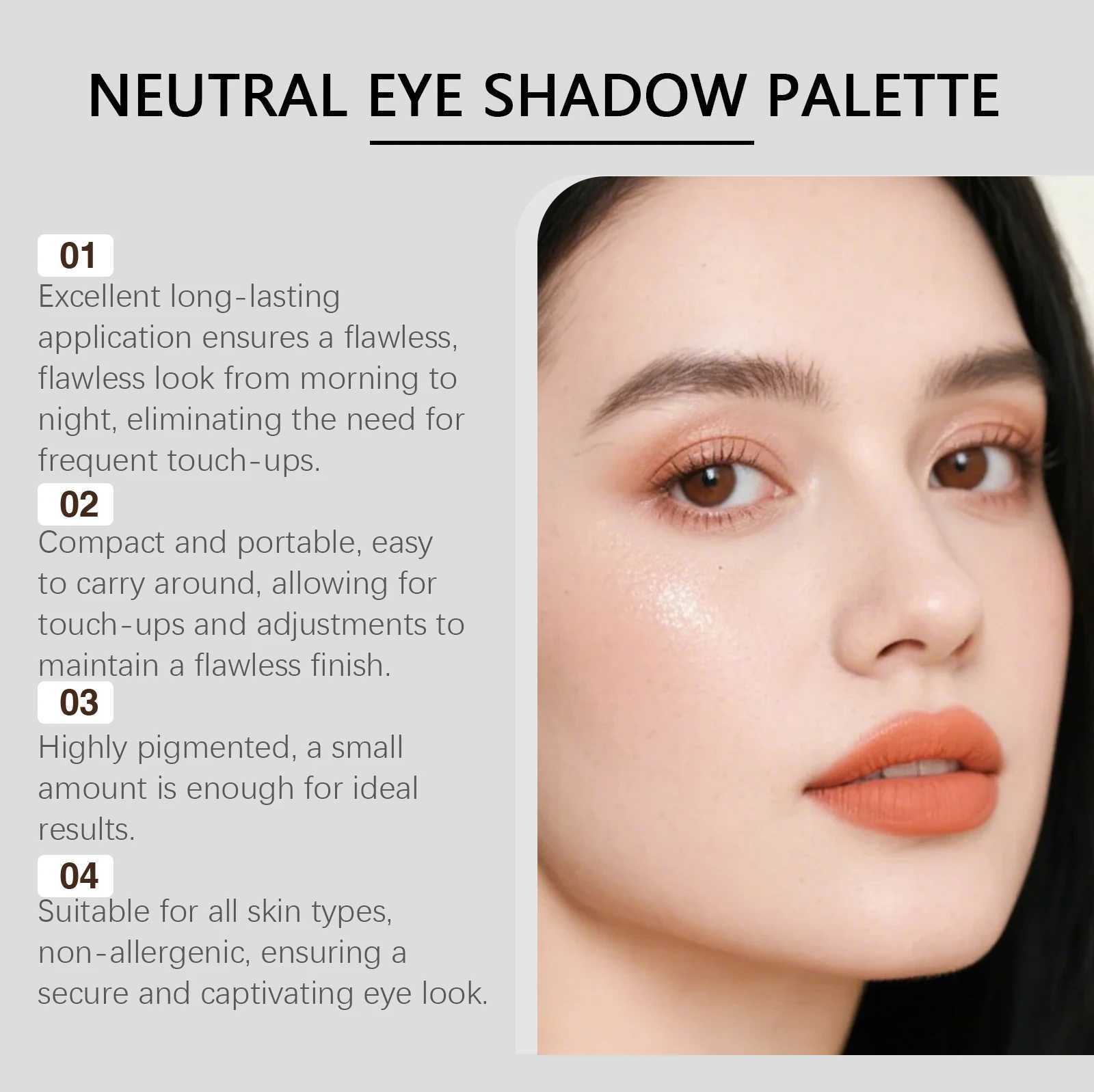 Waterproof Smudge-Proof 9-Color Eyeshadow Palette Multi-Use Long-Lasting Non-Fading Eye Makeup Parties Daily Gatherings M260527 - view 5