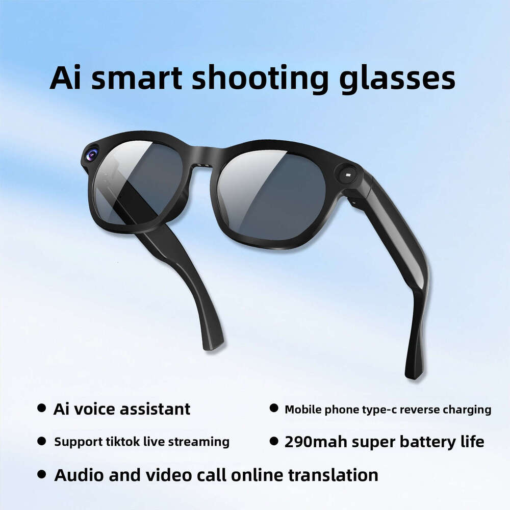 CY03 AI Smart Glasses 800W Pixel HD Photo Video Bluetooth Calling Real Time Translation Live Streaming CKS
