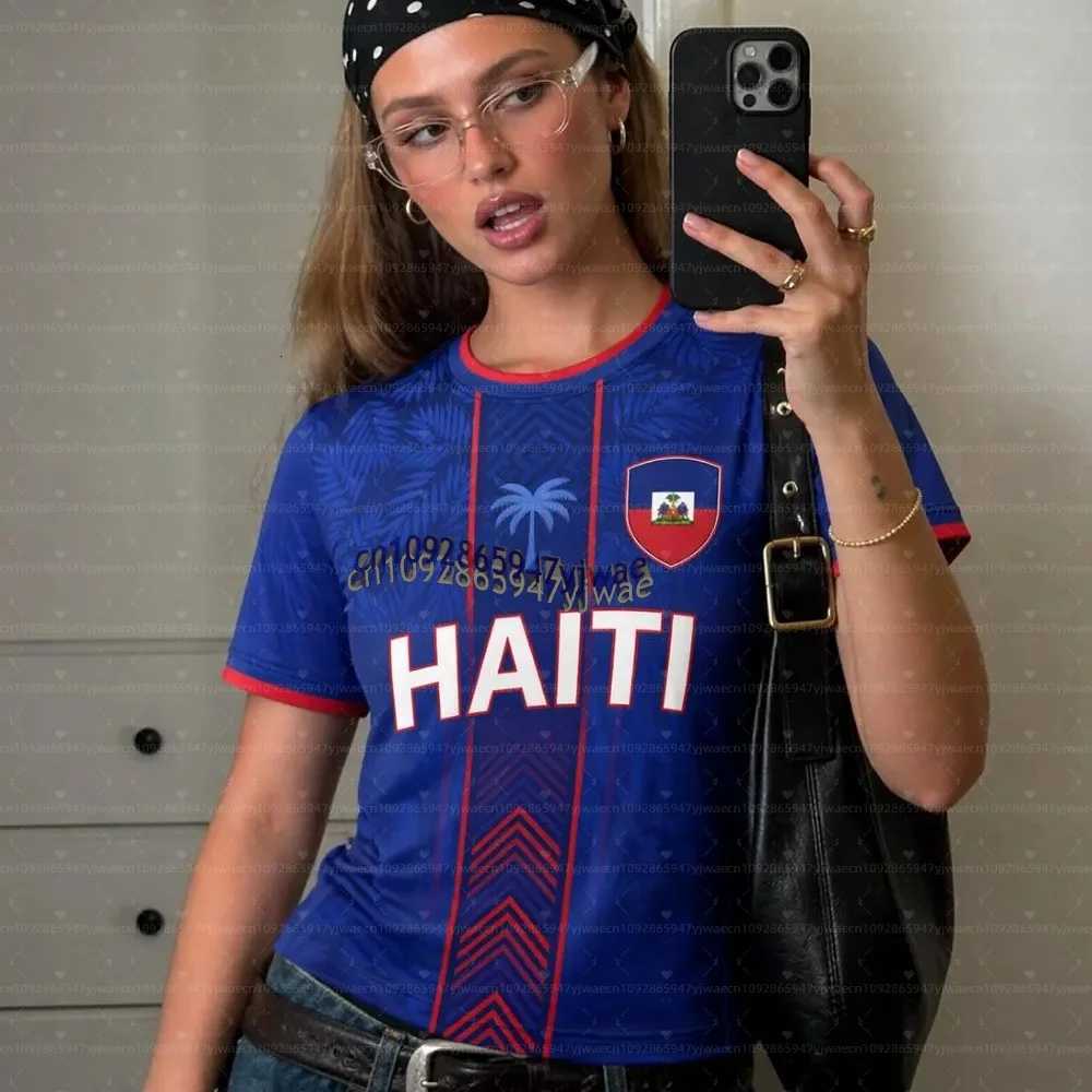 2026 Haiti Soccer Women Men Sports T-Shirts Plus Size sport casual Jerseys Unisex Graphic plus size T Shirts C260527