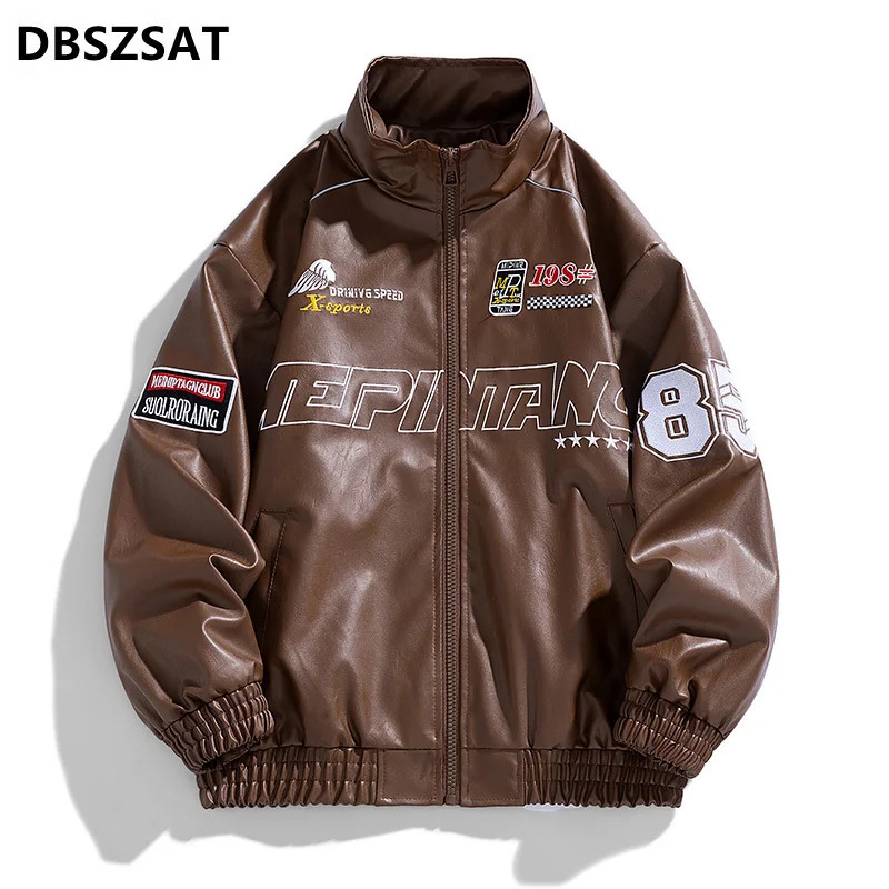 Leather Jacket Men Winter Motorcycle PU Leather Jacket Mens Stand Collar Casual Windbreaker Ropa De Hombre Slim Coat 7XL 260527