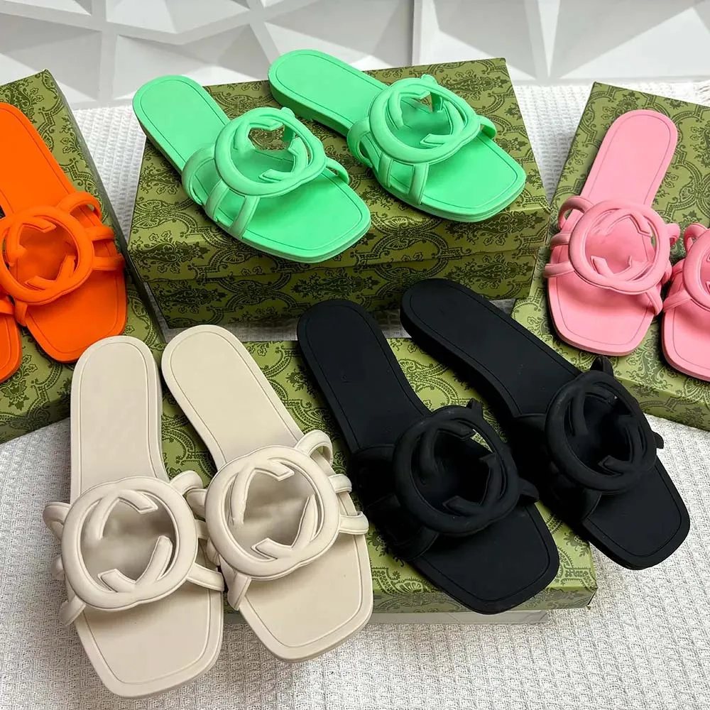 sandals designer women luxury jelly sandals designer sandels Slides Designer Slippers Women Flat Beach Jelly cute Shoes Summer Script Orange Fall Mules Outdoor 42