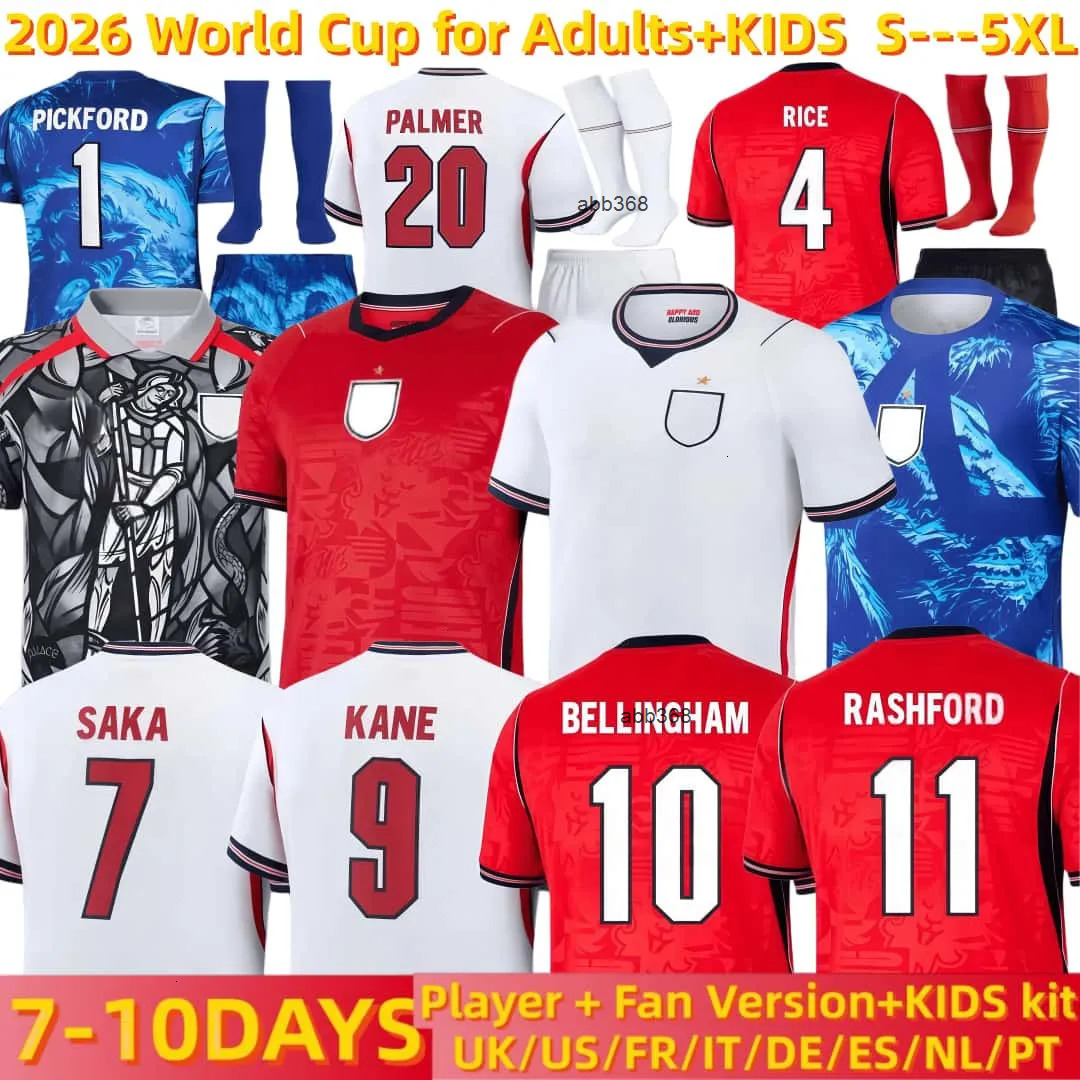EnglaNd 26 27 World Cup 2026 Soccer Jerseys retro football tops football shirt BELLINGHAM kits BECKHAM KANE SAKA RICE FODEN National Team Kids Kit mai