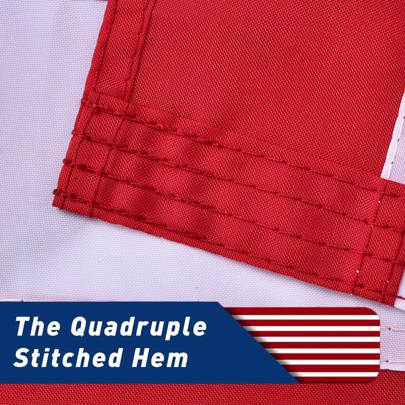 10pc American Flag for Outside 2X3 FT, Deluxe Heavy Duty, All Weather High Wind USA US Flag with Embroidered Stars, Sewn Stripes, Brass Grommets