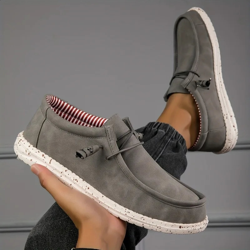 Mens Shoes Loafers Soft Comfortable Vulcanized Shoes Flats Shoes Men Walking Shoes Slip on Casual Loafers Mens Boat Shoes 260528 - view 5