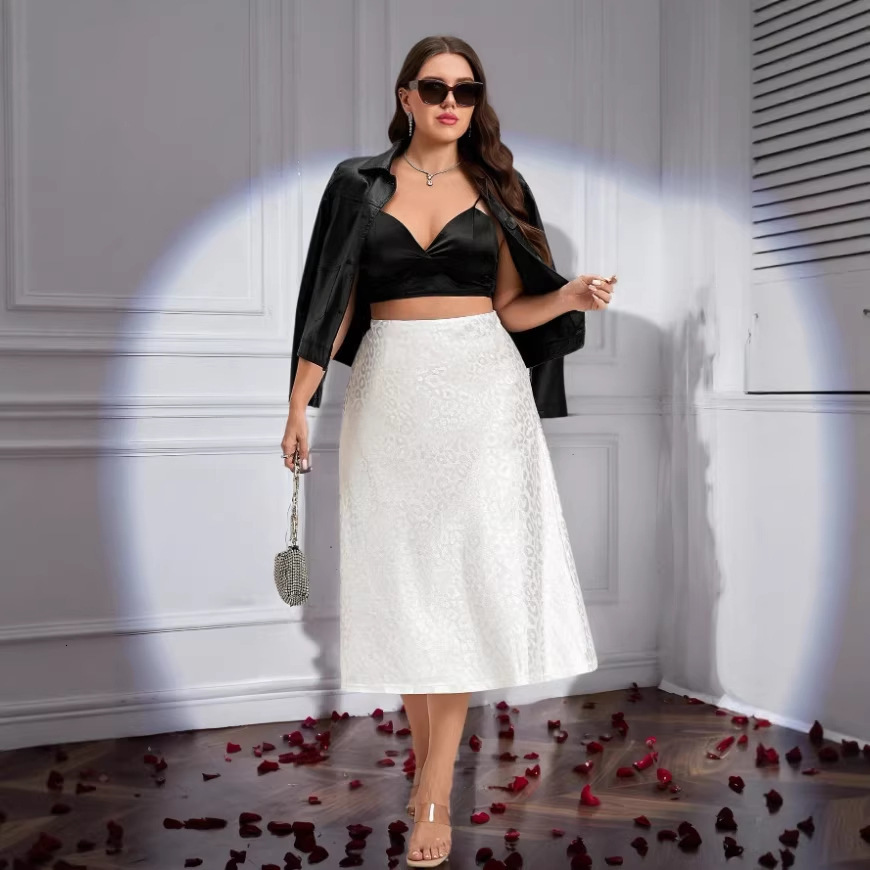 Aynaray Autumn Winter Women Sexy Leopard Satin Skirts High Waist Flare Bodycon Slim Long Silk Maxi Skirt For Women 240805