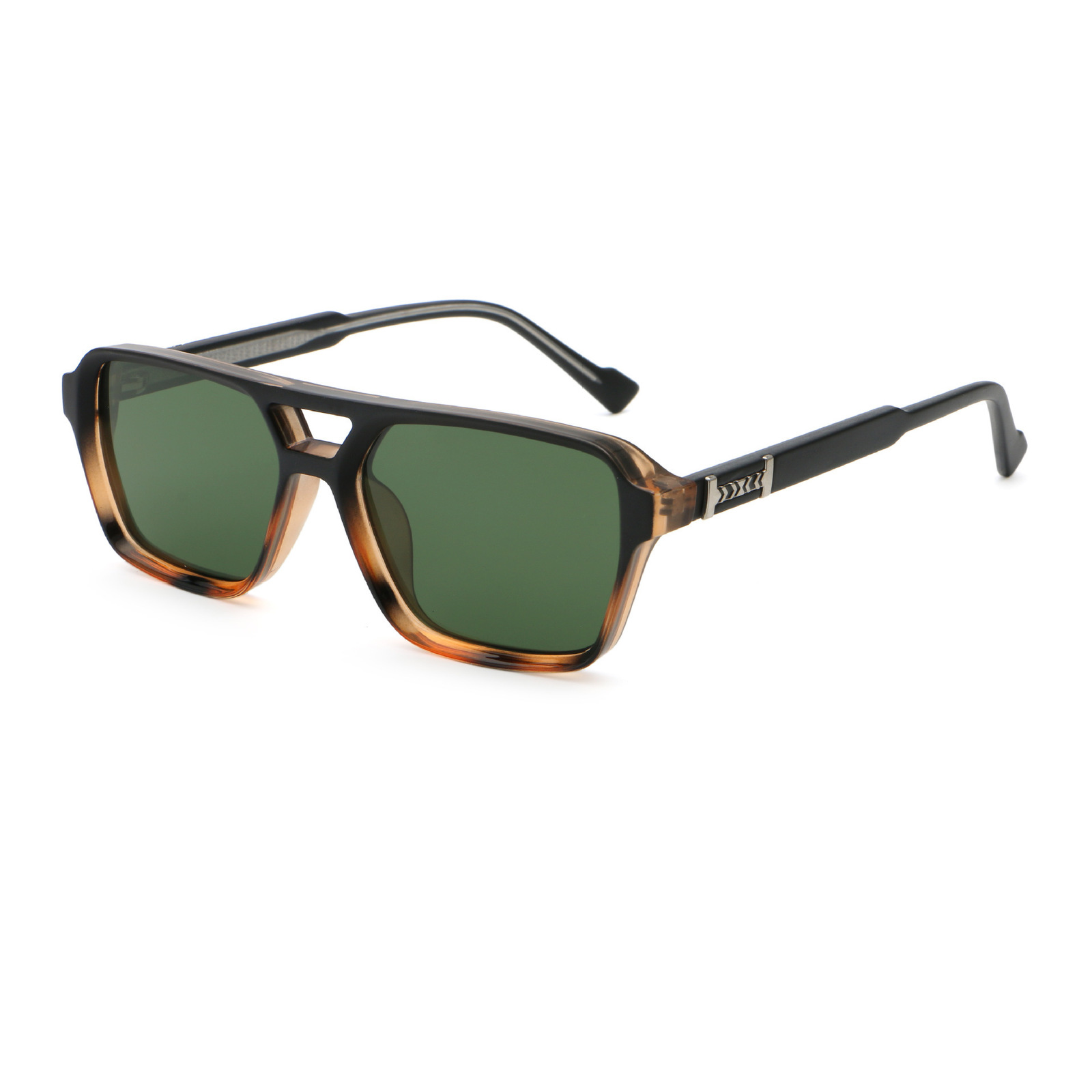 2026 New Anti-UV Double-Beam Sunglasses for Men Matte Texture Large Frame Glasses Womens Pilot Sunglasses 260508