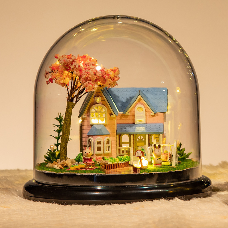 Zhiqiwu Childrens DIY Handmade 3D Puzzle Travel Music Box Girl Toy Assembly Educational 210318