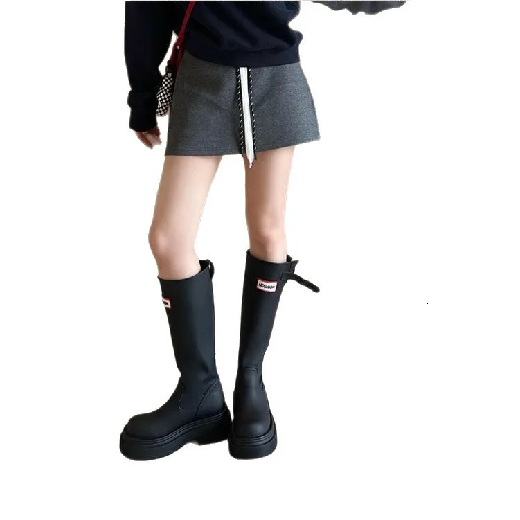Womens red rain boots thicksoled abovetheknee perfect for outdoor camping 260528 - view 6