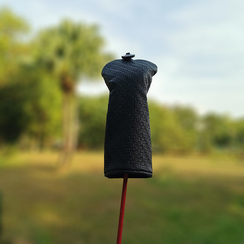 Pure Black Golf Club Cover Wear-Resistant Club Protector Fairway Wood Cover Iron Wood Club Small Chicken Leg Club Head Cover for Men 241031
