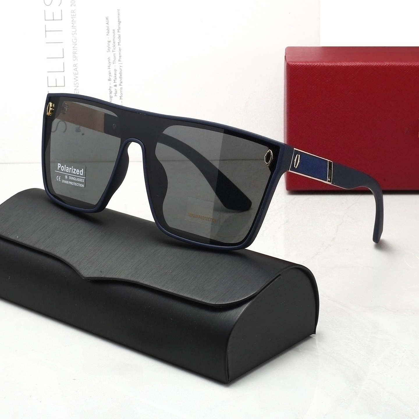 Sunglasses Men Designer Woman Luxury Oversized Shield Polarized Sunglasses Gradient Lunette De Soleil Homme Full Frame Casual Shades for Men Women
