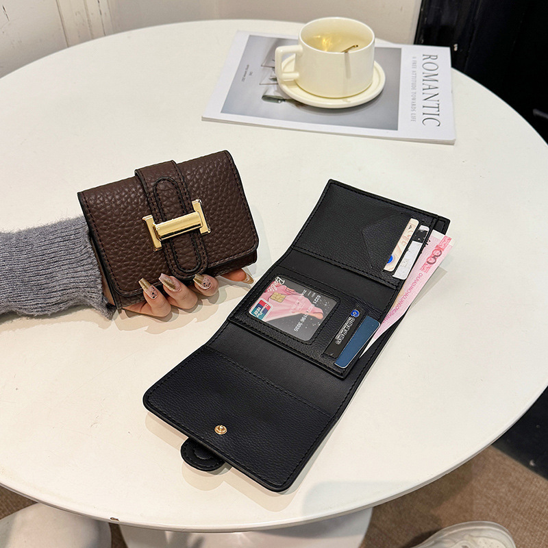 Designer Bag Handheld for Women, Long Large Capacity, Multiple Card Slots, Simple Short Style, Trendy High-end Fashion, New Litchi Texture Wallet