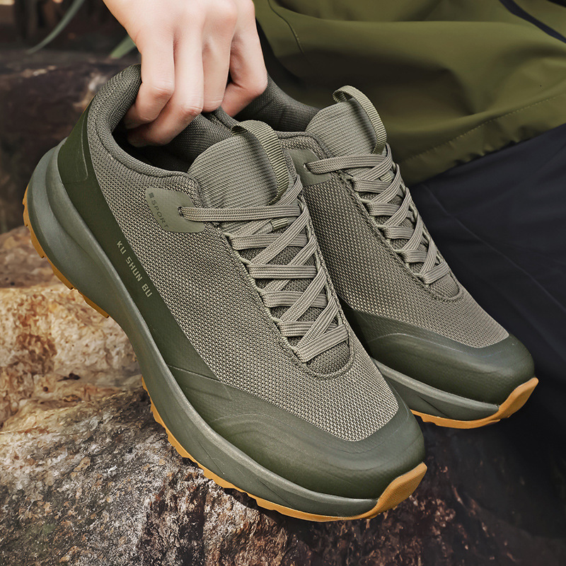 Mens Chunky Trail Sneakers Non Fashion Gifts Slip Rubber Sole For All Day Outdoor Comfort - view 4