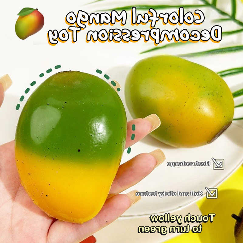 Squishy Toy Color Changing Mango Mochi Pinching Toy Slow Rebound Stress Release Toy Decompression Toy Creative Gifts M260528