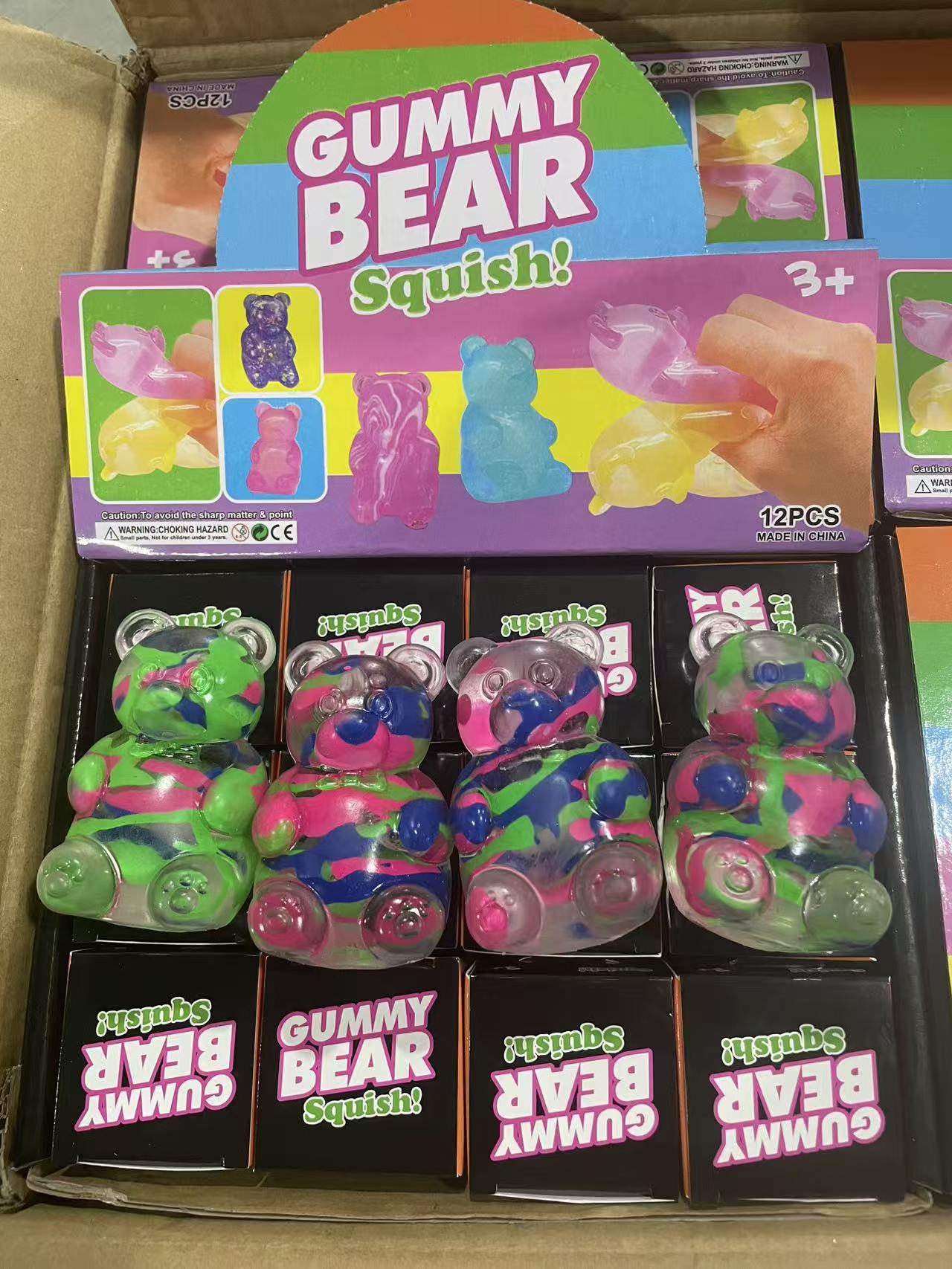 Wholesale 12pcs/box gummy bear Decompression Toy In stock, ships immediately.