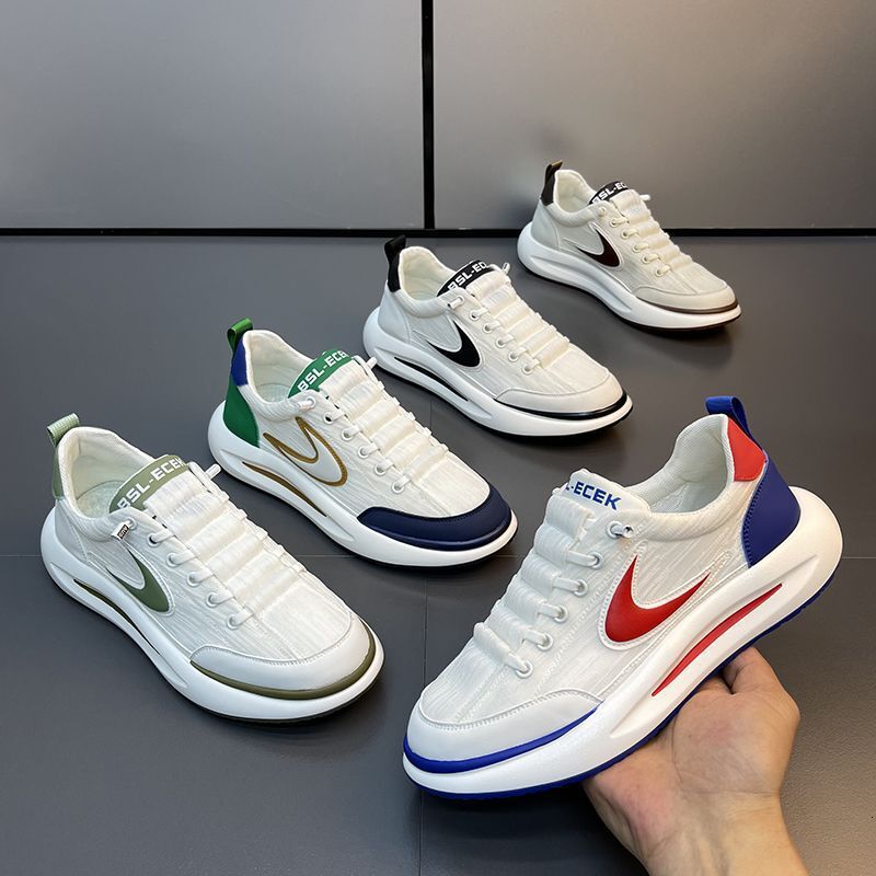 Unisex White Green Blue Chunky Sneakers Fashion Gifts Breathable Mesh For Casual Street Daily Wear - view 3