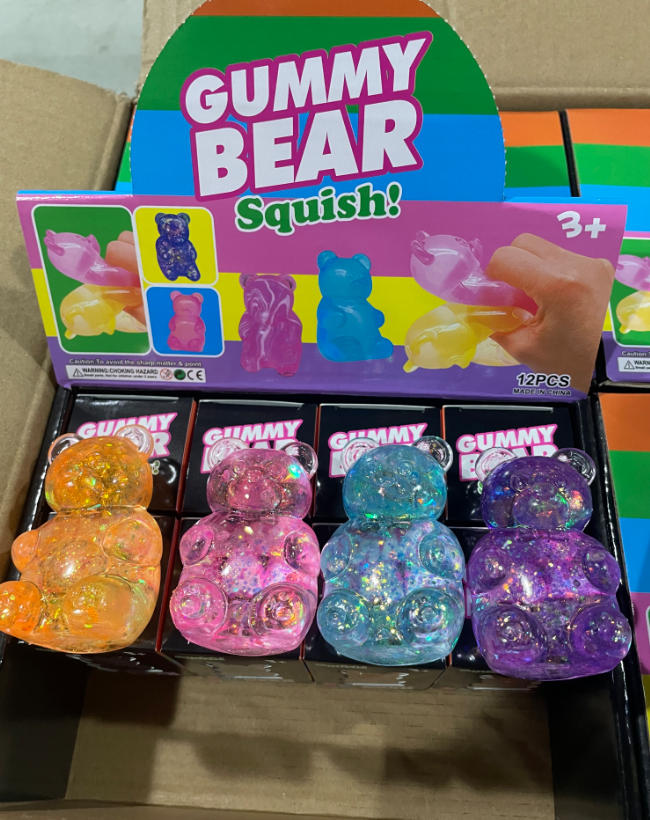 Wholesale 12pcs/box gummy bear Decompression Toy In stock, ships immediately.