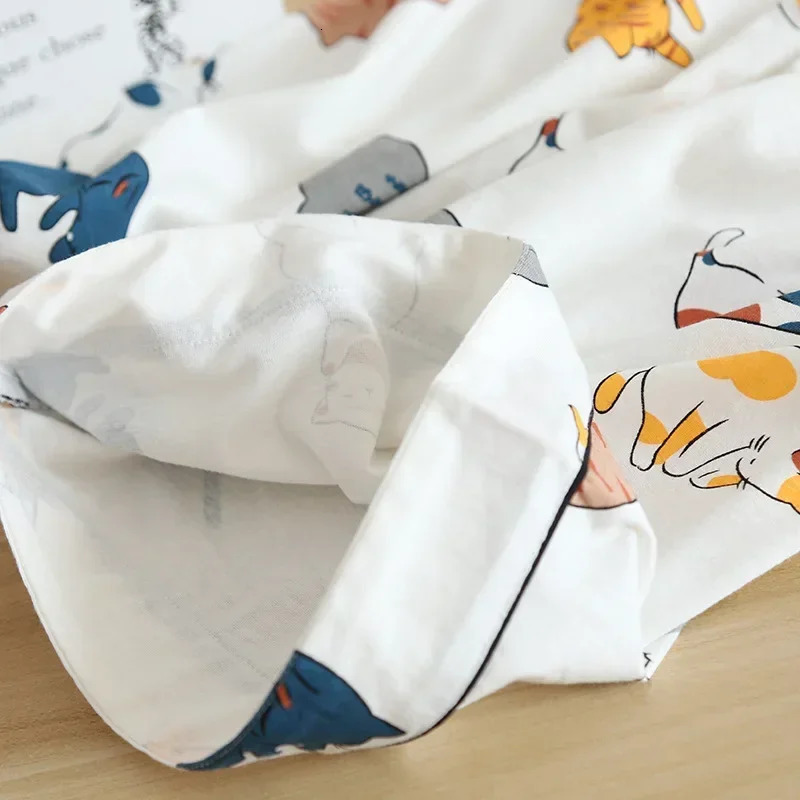 100 short-sleeved shorts ladies pajamas set cute cartoon pajamas Japanese simple short pajamas women sleepwear 260527 - view 6