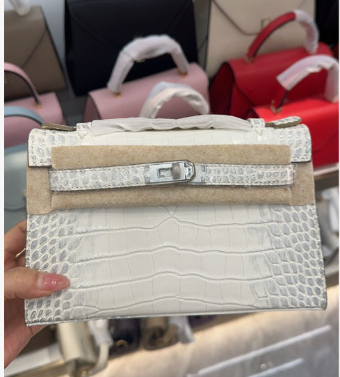 15A Clone Quality Designer Bag Crocodile Pattern First Generation Handbag Women's Bag Shoulder Cross Shoulder European And American Style Calfskin Material