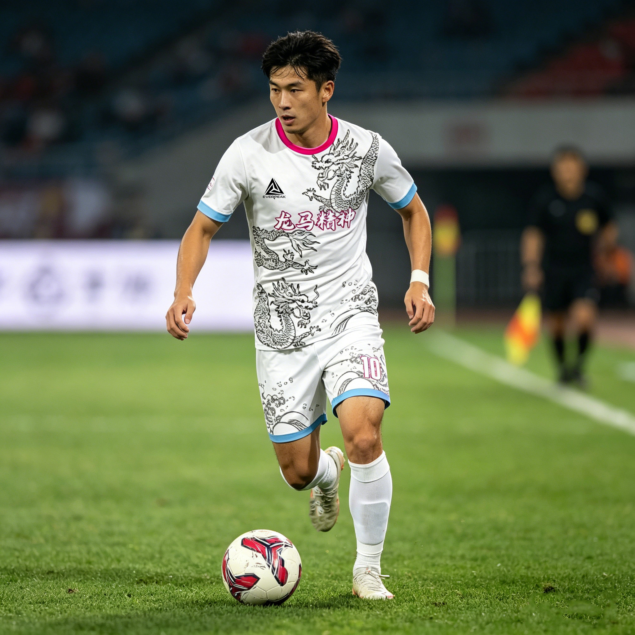 Custom White Dragon Football Uniform Quick Dry Breathable Soccer Jersey Set Personalized Team Sportswear for Training Matches - view 4