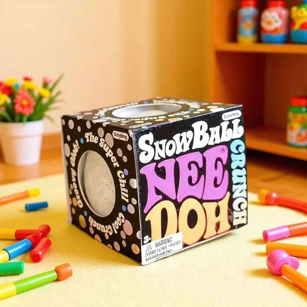 Squeeze Sensory Toy NeeDoh Snow Ball Crunch Snowball Pinch Music Stress Relief 26L0528