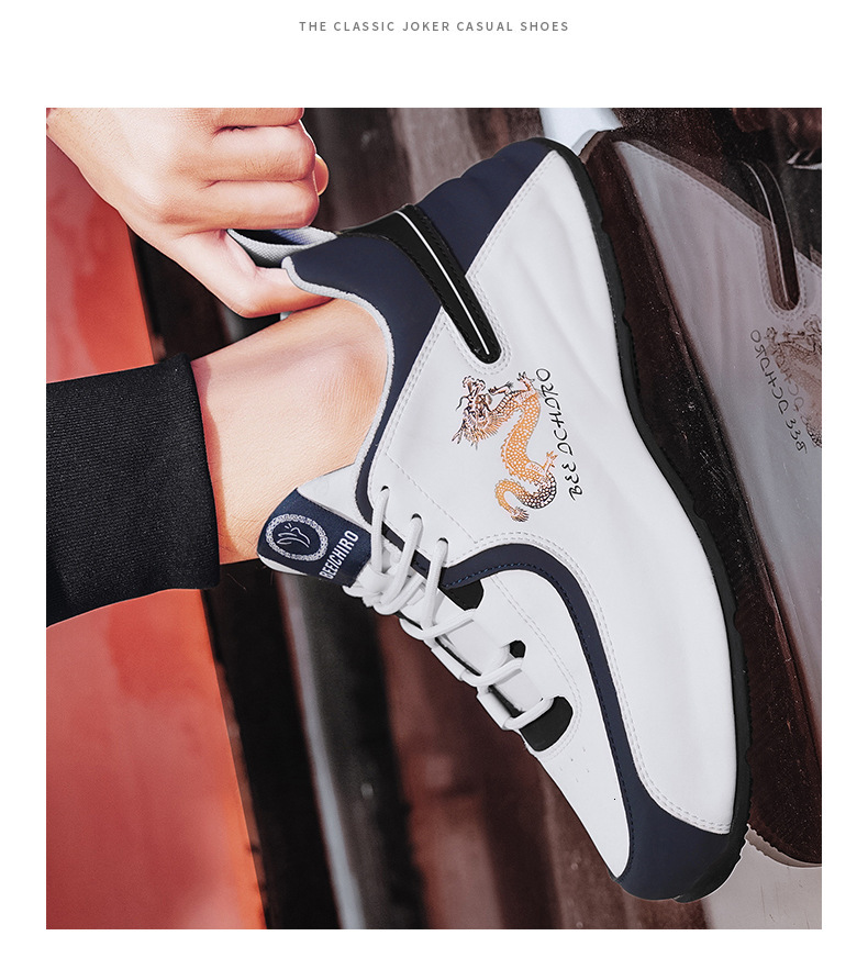 Mens Retro Luxury Sneakers Multiple Colors Leather Mesh Fashion Gifts Mixed Casual Trainers Non Slip Height Boost Daily Shoes For Commuting And Street - view 8