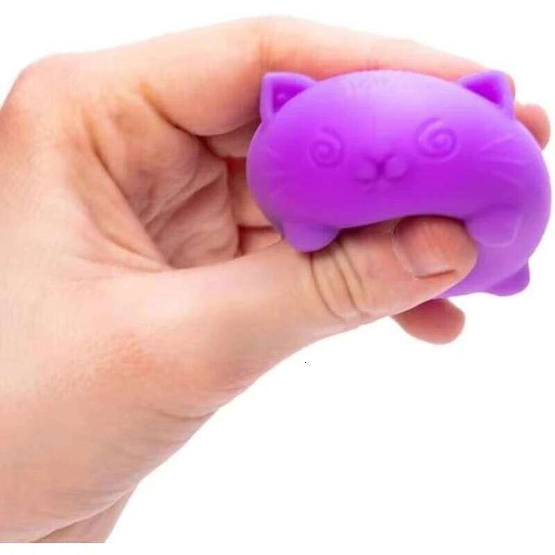 Schylling NEEDOH Cool Cat Squishy Slow Rise Stress Relief Ball Fidget for Adult Kids Anti-Anxiety Sensory Toys 26L0528