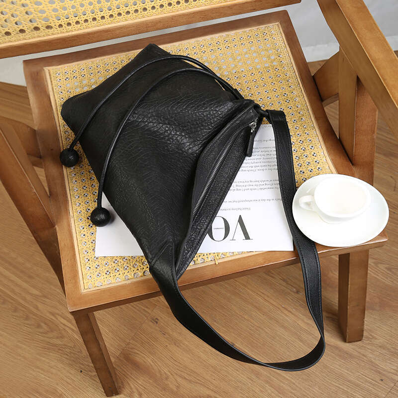 Women Commuter Hobo Underarm Bag Asymmetric Design Bubble Pattern Soft Sheepskin Horn Bag Daily Casual Lazy Style Handbag SENYY