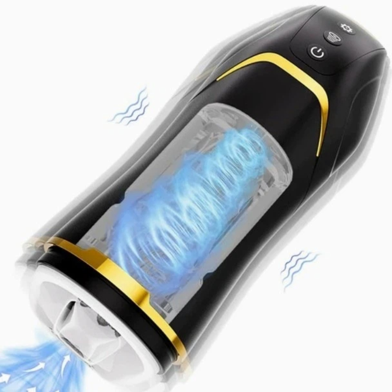 2-in-1 Automatic Sucking & Vibrating Male Masturbator, 10 Vibration & 5 Suction Modes Male Sex Toy Stroker Cup